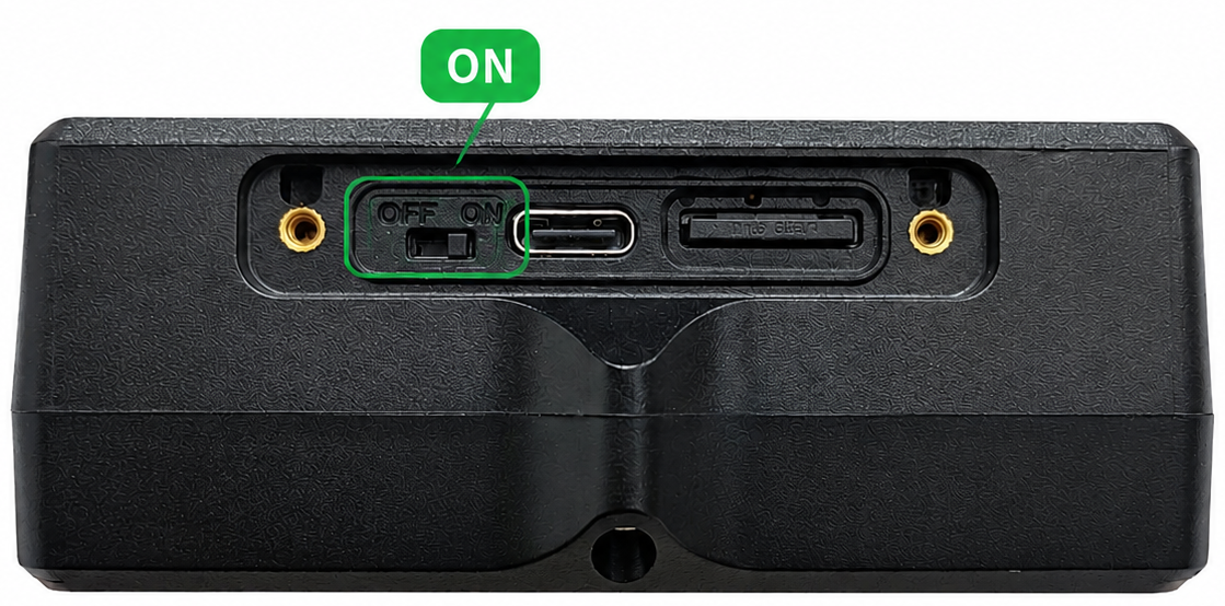 MT700 power switch in ON position